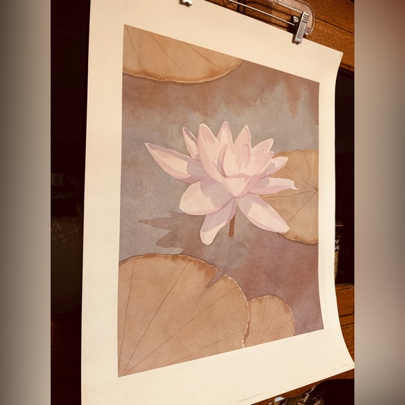 VTG Robert White Signed Lotus Pond II Art Litho 1984 by Art Image Inc 19”x25” - Picture 7 of 7